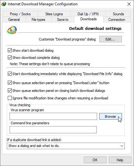 idm not showing panel