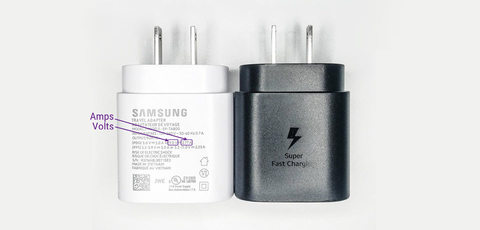 Ratings on Charger