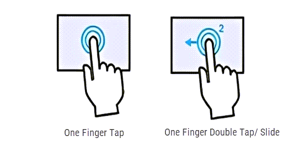 Single finger Windows Touchpad Gestures